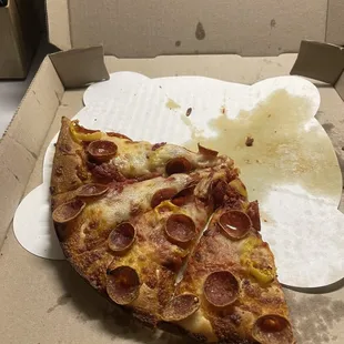 Old world pepperoni &amp; hot peppers.