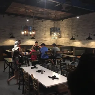 people sitting at tables