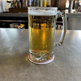 Nothing like a tall beer after a Saturday shift