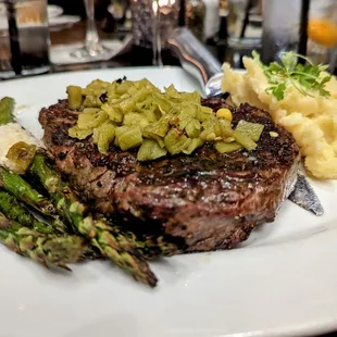 Ribeye with green chile