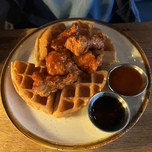 Chicken and waffles