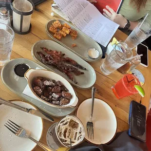 French Toast Bites Candied Bacon Hashbrown Bites