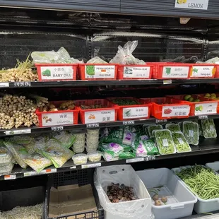 a variety of vegetables on display