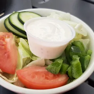 side salad, 4$