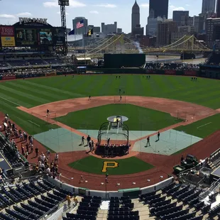 a view of a baseball stadium