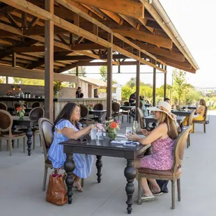 Open air seating with misters!