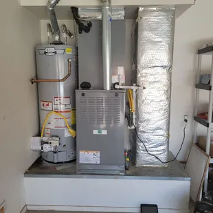 New furnace/air conditioning unit.