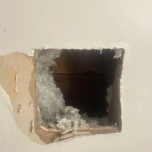 Hole left by them for no reason.