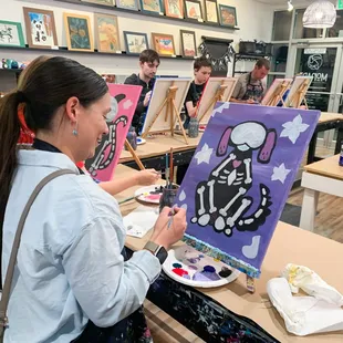Family Paint class options are the best in town here at Parker Art School