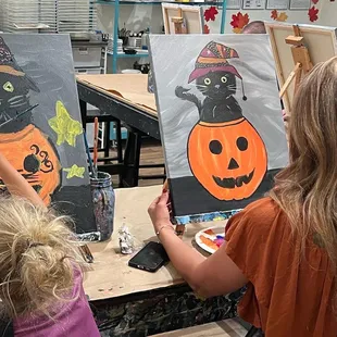 Family Canvas Painting Classes available monthly
