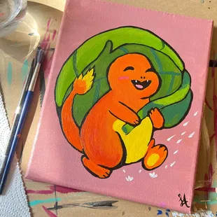 Pokemon Canvas paintings for kids and adults at Parker art school