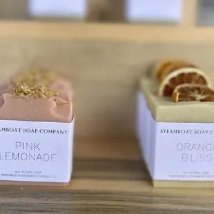 My favorite: handmade soap bars that have great scents!!!