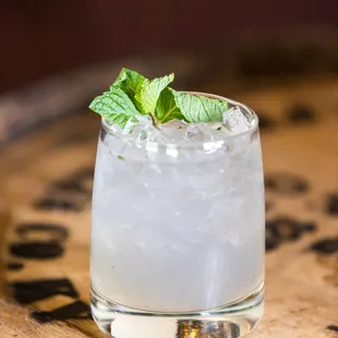 a closeup of a drink in a glass
