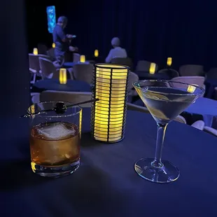 two cocktails on a table
