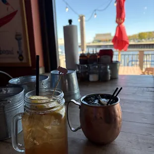 Smokin old fashioned and apple cider mule