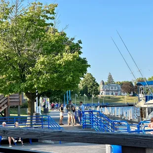 Riverwalk to the restaurant