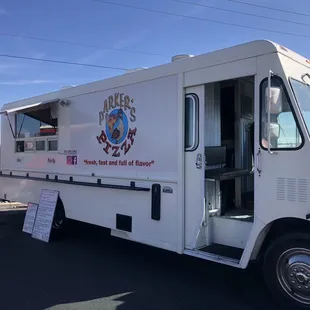 a white food truck
