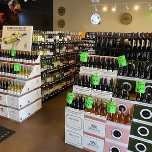 a wide selection of wines