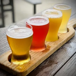 a flight of beers