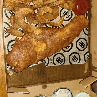 Fish &amp; Chips with a BIG side of Grease