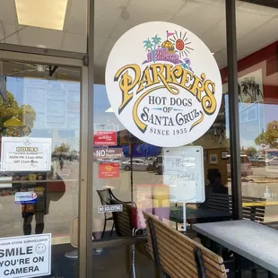 Front door and signage