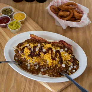 Large Western Bacon Chili Dog. Yummmm