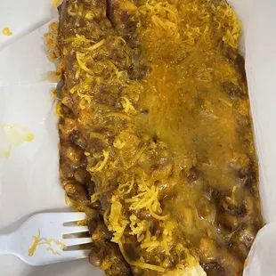 Chili cheese dog