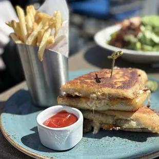 Prime Ribs grilled cheese sandwich