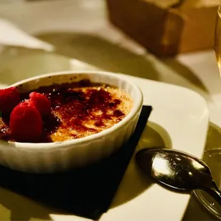 Crème brûlée was delicious.
