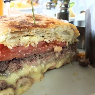 Garlic Cheese Bread Burger