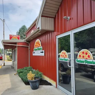 the front of the restaurant