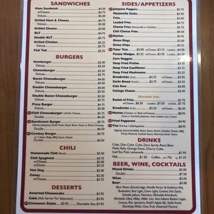New menu