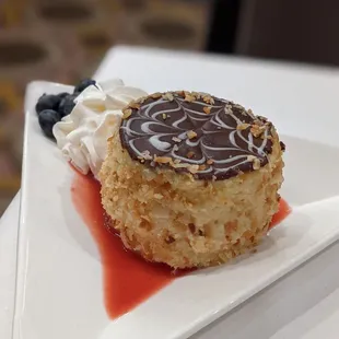 a dessert on a plate