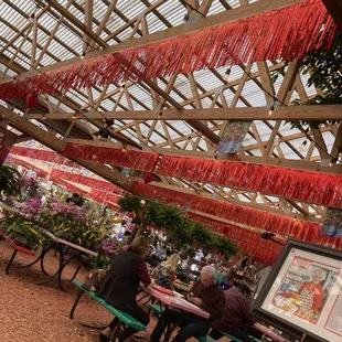 Garden seating area
