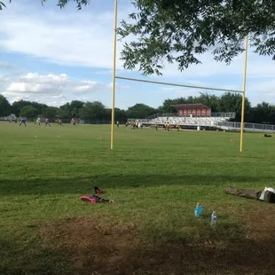 People playing flag football