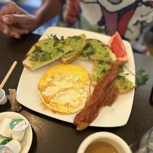 Forked Avocado on Toast