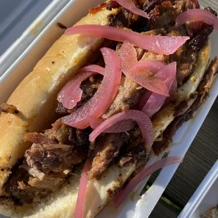 Salt and Pepper Brisket Sandwich