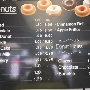 Donut Menu