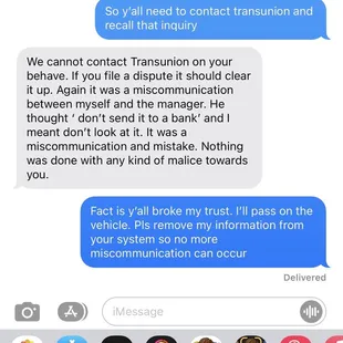 Communication with the sake agent admitting to their &quot;miscommunication &quot;