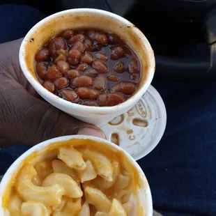 Mac and Cheese.  Baked beans