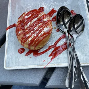 Cheesecake stuffed donut