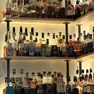 Whiskey selection.
