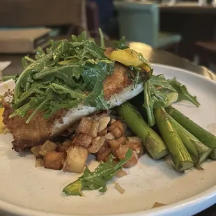 Porcini crusted halibut