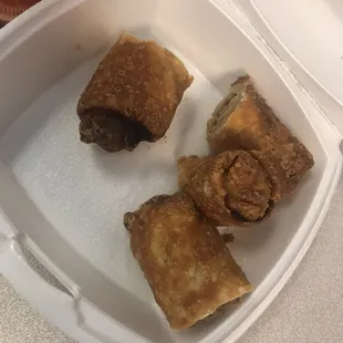 Cheesesteak Eggrolls ($5) Not worth it.