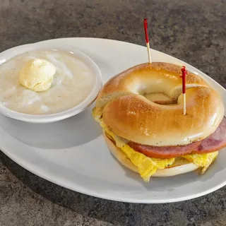 Canadian Bacon Breakfast Sandwich