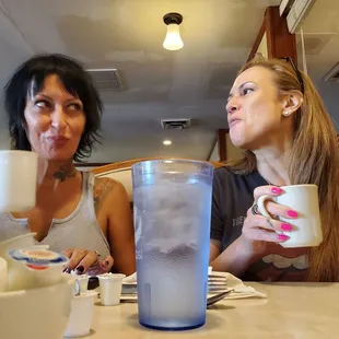 two women having a conversation