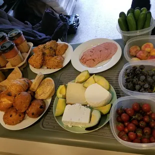 Fresh grocery and cheese and mortadela (bread and coffee from elsewhere)