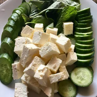My feta and greens lunch prep with ingredients from Parkside Farmers Market.