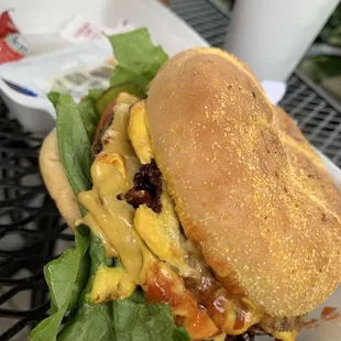 Bacon double cheeseburger