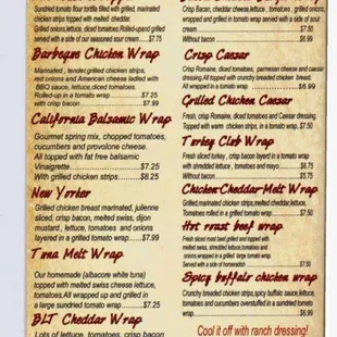 sushi and sashimi, menu